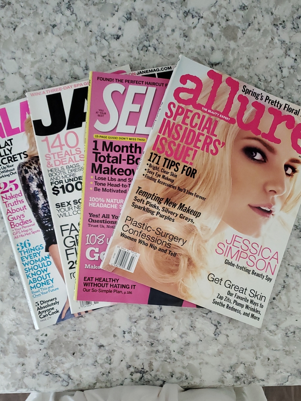 Jessica Simpson Allure Glamour Jane Self Magazine Set 2009 2010 2007 2006